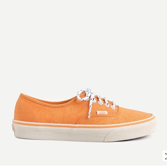 VANS J.Crew x Authentic 'Washed - Bright Orange' - 10 - Picture 1 of 9